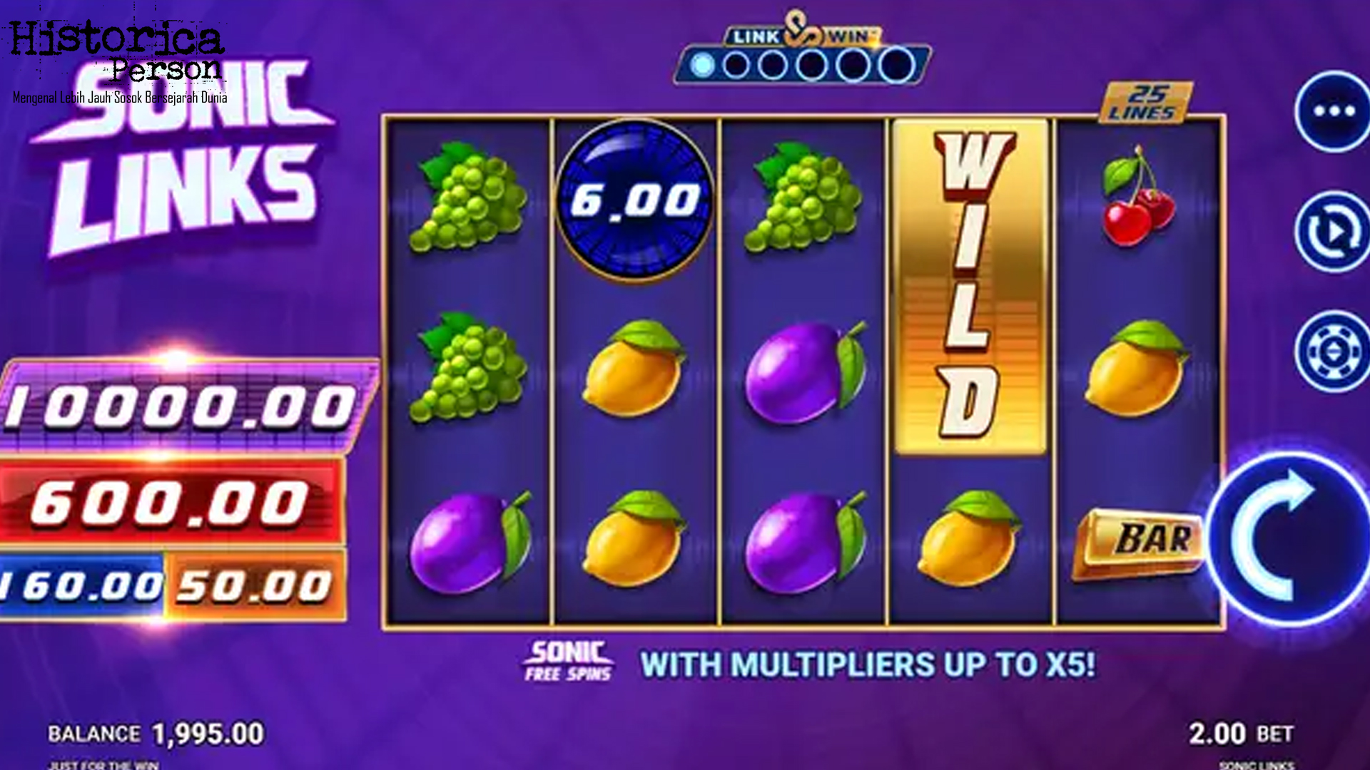 Slot Sonic Links: Kecepatan dan Kejutan Besar Jackpot Menantimu